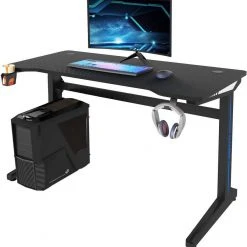 EUGAD Gamingtisch, Gaming Tisch mit LED 120x60cm Ergonomischer Schwarz Computertisch Schreibtisch PC Tisch mit Kabelmanagement Becherhalter Kopfhörerhalterung 12 EUGAD Gamingtisch, Gaming Tisch mit LED 120x60cm Ergonomischer Schwarz Computertisch Schreibtisch PC Tisch mit Kabelmanagement Becherhalter Kopfhörerhalterung -TischStuhl Verkäufe 47256906 9638 4369 96a2 f7274480f727