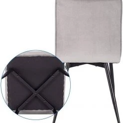 EUGAD Esszimmerstuhl (2 Stück), Polsterstuhl Wohnzimmerstuhl Samtstuhl Sessel mit Rückenlehne, Metallbeine, Sitzfläche aus Samt, Dunkelgrün Blau, Creme, Dunkelgrau, Dunkelgr&uuml;n, Hellgrau, Rosa -TischStuhl Verkäufe 48169bc6 0163 5254 aad1 5787e086dbd8