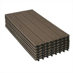 EUGAD WPC-Fliesen, WPC Fliesen Klickfliesen in Holzoptik 12 Stücke für 2m² Coffee Anthrazit, Grau, Hellgrau, Braun -TischStuhl Verkäufe 48cacd64 6ed3 4f4a 8205 8d966bb43b52