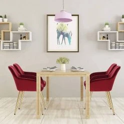 EUGAD Esszimmerstuhl, stühle 2er-Set,Samt,mit goldener Metallbeinen Blau, Bordeaux, Dunkelgrau, Dunkelgr&uuml;n, Hellgrau, Rosa, Schwarz -TischStuhl Verkäufe 4a5cf885 59ba 5253 972e cf9d024b4660