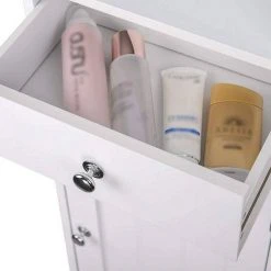 EUGAD Hochschrank Badschrank Eckschrank, Breite/Höhe: 23/165 cm, Holz, mit 1 Schubkasten -TischStuhl Verkäufe 4b0dd938 34be 52c0 b14e c2d399f25387