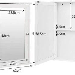 EUGAD Spiegelschrank Hängeschrank mit 3 Ablagen Weiß -TischStuhl Verkäufe 4b180d81 7de0 54ad 81d7 8bb65a626bb8