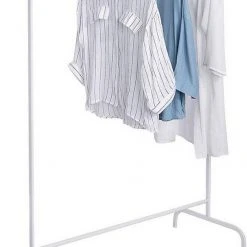 EUGAD Garderobenständer, (1 St), Kleiderständer, Kleiderstange, Metall, Weiß Schwarz, Weiß