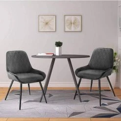 EUGAD Esszimmerstuhl (2 Stück), Polsterstuhl Küchenstuhl Wohnzimmerstuhl mit Rückenlehne, Sitzfläche aus Samt, Retrostuhl mit Metallbeine für Esszimmer Wohnzimmer, Schwarz Dunkelgrau, Dunkelgr&uuml;n -TischStuhl Verkäufe 4c91835f 88c2 5292 951a b7c18a9e15a9