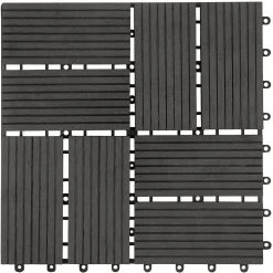 EUGAD WPC-Fliesen, 11 Stück WPC Terrassenfliesen Klickfliesen 30x30cm Hellgrau Anthrazit, Coffee, Dunkelgrau -TischStuhl Verkäufe 4d7ce77a 795f 5ad8 896f 1b4e8d2beaa0