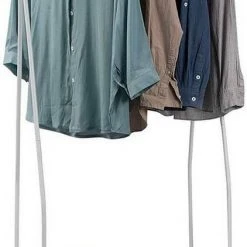 EUGAD Kleiderständer, Kleiderstange mit 2 Metallablagen Schwarz, Wei&szlig; -TischStuhl Verkäufe 4dc35bc4 2a99 5e77 95e9 a606681b9cc7