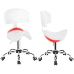 EUGAD Arbeitshocker (1er-Set), Sattelhocker mit Rückenlehne gepolstert höhenverstellbar aus Kunstleder Schwarz Grau, Wei&szlig; -TischStuhl Verkäufe 4de9a8f4 b41a 5a7c b8a4 22123973269d