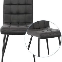 EUGAD Esszimmerstuhl (4 Stück), Polsterstuhl Wohnzimmerstuhl Samtstuhl Sessel mit Rückenlehne, Metallbeine, Sitzfläche aus Samt, Blau Creme, Dunkelgrau, Hellgrau, Rosa -TischStuhl Verkäufe 4df08bb0 8e36 46d2 8292 a0547e95d3a0