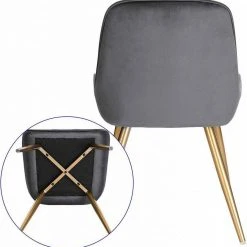 EUGAD Esszimmerstuhl (2 Stück), Küchenstuhl Wohnzimmerstuhl Sitzfläche aus Samt mit Metallbeine,Stuhl für Esszimmer Wohnzimmer Küche, Hellgrau Bordeaux, Dunkelgrau, Dunkelgr&uuml;n, Rosa -TischStuhl Verkäufe 4f761492 0ae3 5f14 877f 20d632a184d2