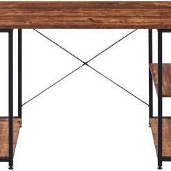 EUGAD Schreibtisch, Bürotisch PC-Tisch mit Ablage aus Metall und Holz, 120x60x75cm, Vintage -TischStuhl Verkäufe 5087d03d ba8f 5570 a142 580bac565dd9
