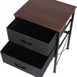 EUGAD Nachttisch (1-St), mit 2 Schubladen Couchtisch Beistelltisch für Wohnzimmer Nachtkommode Nachtschrank für Schlafzimmer industrieller Stil -TischStuhl Verkäufe 50950123 2acf 40eb bb3a 4321e96e588b