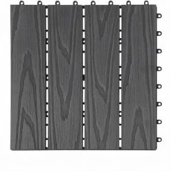 EUGAD WPC-Fliesen, 22 Stück WPC Terrassenfliesen 30x30cm Holzstruktur Coffee Anthrazit, Dunkelgrau, Hellgrau -TischStuhl Verkäufe 510a0664 ea0c 5c64 a769 e01ce2a6358f