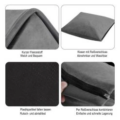 EUGAD Tierhaus, Hundehaus Hundehöhle Katzenhaus Katzenhöhle für Französische Bulldogge Jack Russell Terrier Welpen Grau M -TischStuhl Verkäufe 5204e134 c48a 525d acff 61a473eaebae