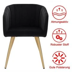 EUGAD Esszimmerstuhl (4 Stück), 4er-Set Esszimmerstuhl Polsterstuhl aus Samt Dunkelgrün Dunkelgrau, Dunkelgrün, Rosa, Schwarz -TischStuhl Verkäufe 5329b4d7 9069 4bf1 98b2 fcadbdb1d7c5