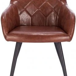 EUGAD Esszimmerstuhl, aus Kunstleder mit Armlehnen und Rückenlehne Gestell aus Metall Schwarz Braun, Dunkelbraun, Dunkelgrau -TischStuhl Verkäufe 5407d20d b20a 5455 bb33 e15c64b55c47