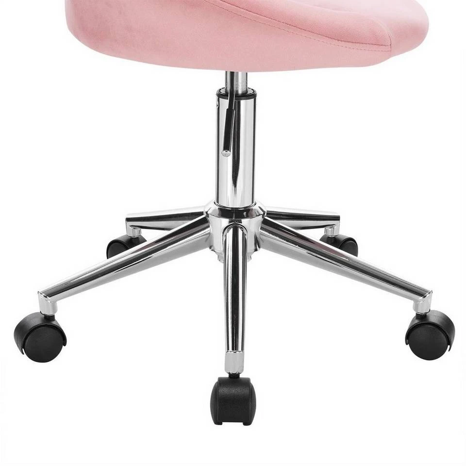 EUGAD Schreibtischstuhl (1 Stück), Bürohocker Rollhocker mit Rollen, Samt, höhenverstellbar, Rosa Dunkellgrau, Hellgrau 6 EUGAD Schreibtischstuhl (1 Stück), Bürohocker Rollhocker mit Rollen, Samt, höhenverstellbar, Rosa Dunkellgrau, Hellgrau – Bild 6