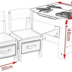 EUGAD Kindersitzgruppe, (3-tlg), 1 Kindertisch und 2 Stühle mit Stauraum, Maltisch für Kinder Kindermöbel Set, Tischplatte abnehmbar Weiß -TischStuhl Verkäufe 553f9886 84f4 4dc1 8562 76cc4a8e14de
