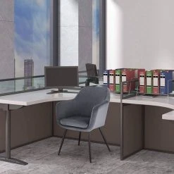 EUGAD Polsterstuhl (1 Stück), Küchenstuhl Samt Stuhl Sessel mit Armlehne, Metallbeine, für Esszimmer Wohnzimmer, Schwarz Dunkelgrau -TischStuhl Verkäufe 570ff2b9 3427 5a7b 9be0 bb4327d1aa12