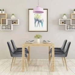 EUGAD Esszimmerstuhl (2 Stück), Küchenstuhl Wohnzimmerstuhl Sitzfläche aus Samt mit Metallbeine,Stuhl für Esszimmer Wohnzimmer Küche, Hellgrau Bordeaux, Dunkelgrau, Dunkelgr&uuml;n, Rosa -TischStuhl Verkäufe 585633ab 3783 4932 9c88 82f47789f7a1