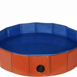 EUGAD Planschbecken, Hundepool Swimmingpool für Hunde Katzen rot