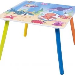 EUGAD Sitzgruppe, Kindersitzgruppe 1 Kindertisch und 2 Kinderstühle Set Kinderschreibtisch aus Wassertiere Serie Bunt -TischStuhl Verkäufe 593a8773 3352 5e23 b579 3904db489df7