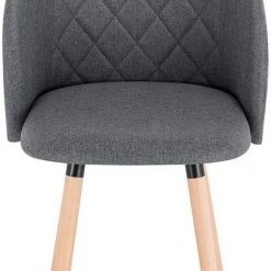 EUGAD Esszimmerstuhl (1 Stück), Küchenstuhl Wohnzimmerstuhl Polsterstuhl, Retro Design, gepolsterte Sitzfläche aus Leinen, Massivholz, Dunkelgrau -TischStuhl Verkäufe 5a7014e8 bd49 507e 8f24 1047e6676b24