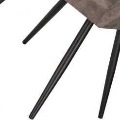 EUGAD Esszimmerstuhl (1 Stück), Wohnzimmerstuhl aus Stoff, Polsterstuhl mit Armlehnen und Rückenlehne, Gestell aus Metall Anthrazit, Braun, Grau -TischStuhl Verkäufe 5c254cc7 ef81 5f50 bf8b 7a5cf90b0fa8