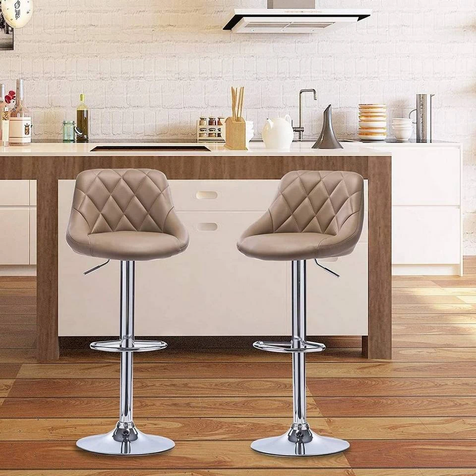 EUGAD Barhocker, 2er-Set Barstühle, höhenverstellbar, 360°drehbar Weiß Bordeaux, Cremeweiß, Grau, Khaki, Rot, Schwarz, Weiß 8 EUGAD Barhocker, 2er-Set Barstühle, höhenverstellbar, 360°drehbar Weiß Bordeaux, Cremeweiß, Grau, Khaki, Rot, Schwarz, Weiß – Bild 8