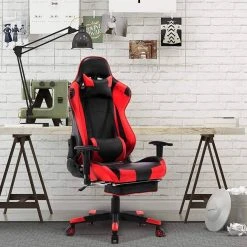 EUGAD Gaming Chair, Bürostuhl Schreibtischstuhl, Kunstleder, mit Ledenkissen Kopfstütze einstellbaren Armlehnen Weiß Grau, Rot, Wei&szlig; -TischStuhl Verkäufe 5d2c7079 8b22 5cf0 838b e37c10f7bace