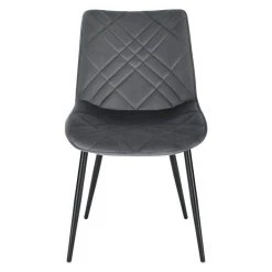 EUGAD Esszimmerstuhl (2 Stück), Küchenstuhl, Polsterstuhl Stuhl,Wohnzimmerstuhl ohne Armlehne, Metallbeine, Samt, Hellgrau Dunkelgrau, Schwarz -TischStuhl Verkäufe 5f35b603 8077 453a 904c 93b3ca29f3f4