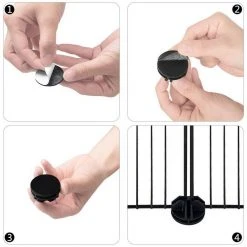 EUGAD Freigehege, Freigehege Kaninchen mit Stauraum Hasen Meerschweinchen Welpenauslauf Laufgitter mit Tür&Treppe DIY Schwarz 38 Platten (35x35cm/Platte) 105 x 70 x 70 cm -TischStuhl Verkäufe 5f9b2726 df69 5a43 88a7 f40c39b90eb5