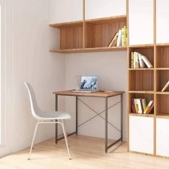 EUGAD Schreibtisch, Computertisch Esstisch Holz Stahl 80x60x70 cm Holz Vintage+schwarz Hell Eiche+schwarz, Hell Eiche+wei&szlig;, Marmor+schwarz -TischStuhl Verkäufe 60aee767 d7d1 5c6b a144 a47f7c70db31