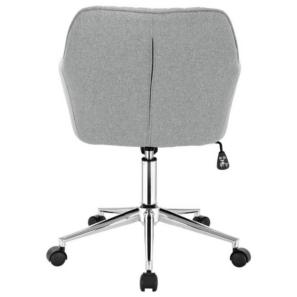 EUGAD Schreibtischstuhl, Bürostuhl Bürohocker Rollhocker aus Leinen Hellgrau Duneklgrau 5 EUGAD Schreibtischstuhl, Bürostuhl Bürohocker Rollhocker aus Leinen Hellgrau Duneklgrau – Bild 5