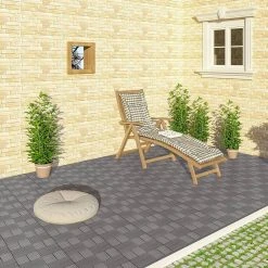 EUGAD WPC-Fliesen, 11 Stück WPC Terrassenfliesen Klickfliesen 30x30cm Hellgrau Anthrazit, Coffee, Dunkelgrau -TischStuhl Verkäufe 62d724f8 c000 5ef6 9503 ef71647faa3d