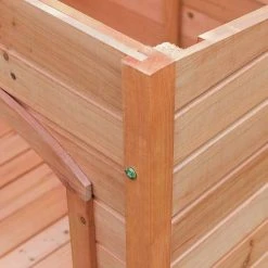 EUGAD Tierhaus, Hundehütte Hundehaus Massivholz draußen Wetterfest Aufklappbar Hellrot 103 x 66 x 71 cm -TischStuhl Verkäufe 6323a555 a42c 5475 99b9 de6c40db4388