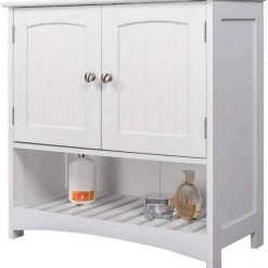 EUGAD Waschbeckenunterschrank Badschrank Unterschrank ohne Waschbecken Weiß