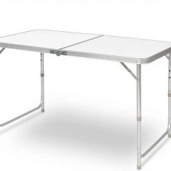 EUGAD Campingtisch, zusammenklappbar Pickniktisch, höhenverstellbar 120x60x55-62-70cm, Tischplatte aus MDF, Grau Eiche, Schwarz, Wei&szlig; -TischStuhl Verkäufe 6508bd6f a5ba 5968 8ef6 e5f80cc27cdb