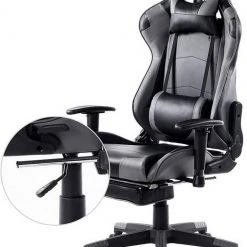 EUGAD Gaming Chair, Bürostuhl Schreibtischstuhl, Kunstleder, mit Ledenkissen Kopfstütze einstellbaren Armlehnen Weiß Grau, Rot, Wei&szlig; -TischStuhl Verkäufe 653c92bf cde6 5da4 b351 784e423b22c2