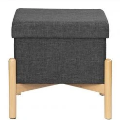 EUGAD Sitzhocker, Polsterhocker Sitztruhe bis 150kg belastbar, mit Stauraum, Deckel Abnehmbar Holzbeine Dunkelgrau Hellgrau -TischStuhl Verkäufe 65500f54 9693 5365 8056 be2d4251877f
