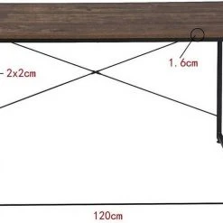 EUGAD Schreibtisch, mit Bücherregal 120x60x70 cm Schwarz Marmor Holz Vintage -TischStuhl Verkäufe 67b67390 6390 5f12 8d8d d260ec985801