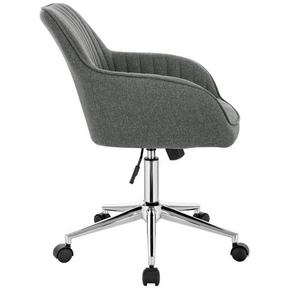 EUGAD Schreibtischstuhl, Bürostuhl Bürohocker Rollhocker aus Leinen Hellgrau Duneklgrau 11 EUGAD Schreibtischstuhl, Bürostuhl Bürohocker Rollhocker aus Leinen Hellgrau Duneklgrau – Bild 11