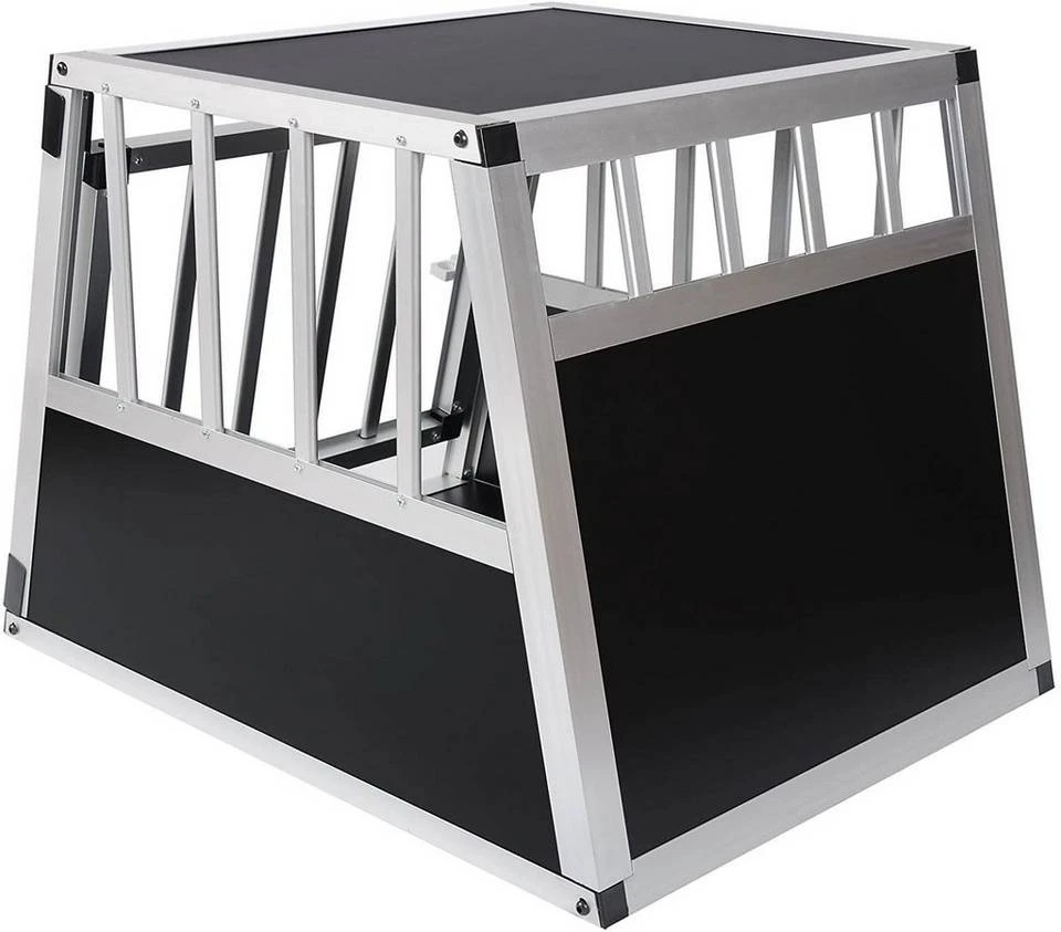 EUGAD Tiertransportbox, Hundetransportbox Alu Hundebox Reisebox Autobox für kleine/mittlere Hunde Französische Bulldogge Beagle Terriers Dackel Shiba Inu 69 x 54 x 50 cm L 4 EUGAD Tiertransportbox, Hundetransportbox Alu Hundebox Reisebox Autobox für kleine/mittlere Hunde Französische Bulldogge Beagle Terriers Dackel Shiba Inu 69 x 54 x 50 cm L – Bild 4