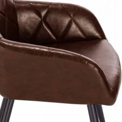 EUGAD Esszimmerstuhl, 4er-Set Esszimmerstuhl aus Kunstleder Metallbeine Dunkelbraun Schwarz -TischStuhl Verkäufe 68d1e99e 31c9 55e1 b7dc 36cab417cc7c