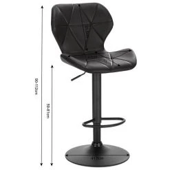 EUGAD Barhocker (2 St), 2er-Set höhenverstellbar und drenbar mit Rückenlehne aus Kunstleder Stahl Grau Anthrazit, Braun, Dunkelbraun -TischStuhl Verkäufe 6b802cba 47e9 5f35 a295 f7ec36af756e