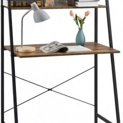 EUGAD Schreibtisch, Bürotisch Computertisch Arbeitstisch PC Tisch mit Ablage Holz Stal Holz Vintage+schwarz Hell Eiche+schwarz -TischStuhl Verkäufe 6becfe85 d084 566c a96e 1429191ebdd0