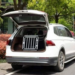 EUGAD Tierreisebox, Hundetransportbox Alu Hundebox Reisebox Autobox für kleine/mittlere Hunde Französische Bulldogge Beagle Terriers Dackel Shiba Inu 69 x 54 x 50 cm L Schwarz -TischStuhl Verkäufe 6cf6ced0 104e 53c6 9349 294c55e9bab9