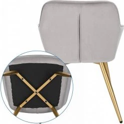 EUGAD Esszimmerstuhl, stühle 2er-Set,Samt,mit goldener Metallbeinen Blau, Bordeaux, Dunkelgrau, Dunkelgr&uuml;n, Hellgrau, Rosa, Schwarz -TischStuhl Verkäufe 6ddfd045 6d06 590f 879e 5291bea26f62