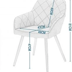 EUGAD Esszimmerstuhl (1 Stück), Wohnzimmerstuhl aus Stoff, Polsterstuhl mit Armlehnen und Rückenlehne, Gestell aus Metall Anthrazit, Braun, Grau -TischStuhl Verkäufe 6e3f99d1 4498 56db affb ab8d3ccc0d35