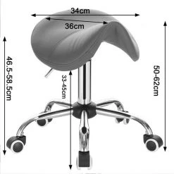 EUGAD Drehstuhl (1 Stück), Sattelhocker gepolstert höhenverstellbar aus Kunstleder Grau Schwarz, Wei&szlig; -TischStuhl Verkäufe 6e470a78 7fac 5092 afaa 0f268551cf4b