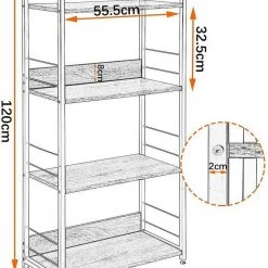 EUGAD Küchenregal, Standregal Metallregal mit 4 Ablagen, Breite 30 cm -TischStuhl Verkäufe 6e63e57f 3494 5ecb a0bd 3d6f442e6884